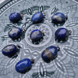Edelsteenhanger Lapis Lazuli 925 sterling zilveren haakje